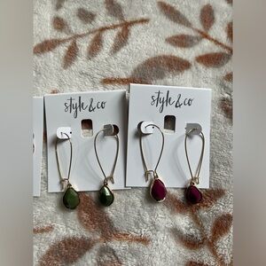3 pair of style and co earrings